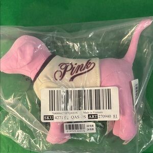 Victoria's Secret Pink Dog Plush Toy - Pink and Cream